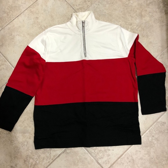 Ralph Lauren Tops - Red White Black Zip Sweatshirt Ralph Loren L
